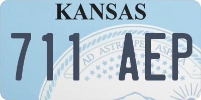 KS license plate 711AEP