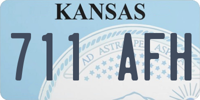 KS license plate 711AFH