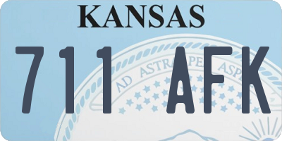 KS license plate 711AFK