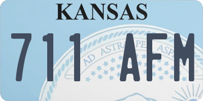 KS license plate 711AFM