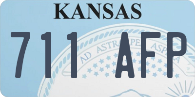 KS license plate 711AFP