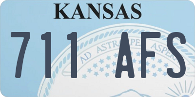 KS license plate 711AFS