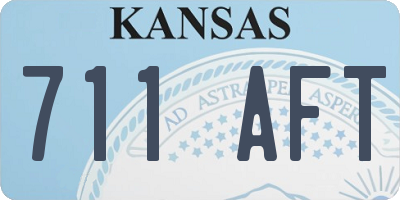 KS license plate 711AFT