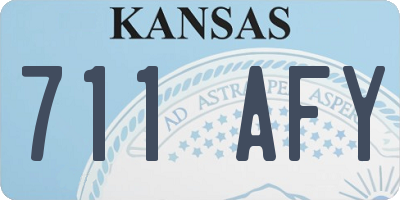 KS license plate 711AFY