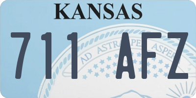 KS license plate 711AFZ