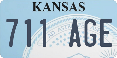 KS license plate 711AGE