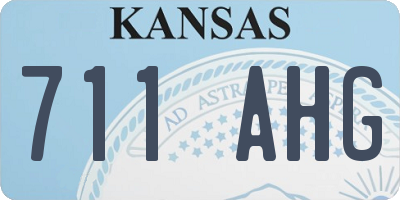 KS license plate 711AHG