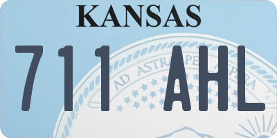 KS license plate 711AHL