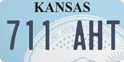 KS license plate 711AHT