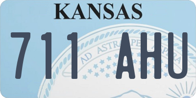 KS license plate 711AHU