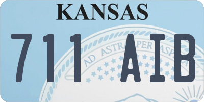 KS license plate 711AIB