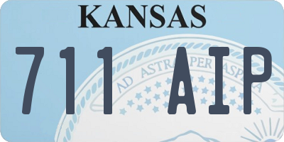 KS license plate 711AIP