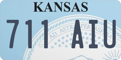 KS license plate 711AIU