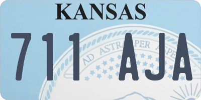 KS license plate 711AJA