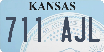 KS license plate 711AJL