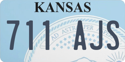 KS license plate 711AJS