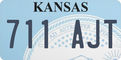 KS license plate 711AJT