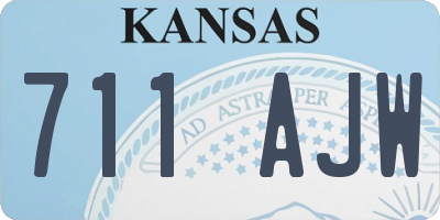 KS license plate 711AJW