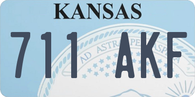 KS license plate 711AKF