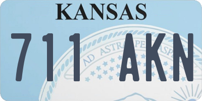 KS license plate 711AKN