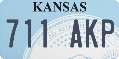 KS license plate 711AKP