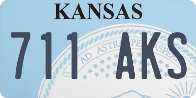 KS license plate 711AKS