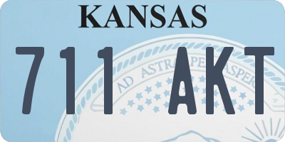 KS license plate 711AKT