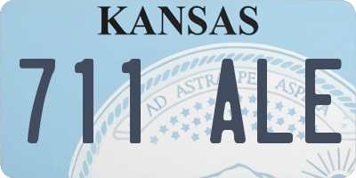 KS license plate 711ALE