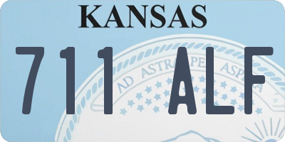 KS license plate 711ALF