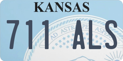 KS license plate 711ALS