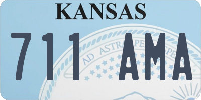 KS license plate 711AMA