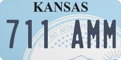 KS license plate 711AMM