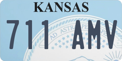 KS license plate 711AMV