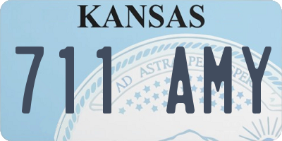 KS license plate 711AMY