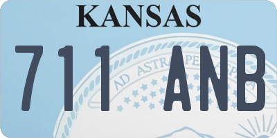 KS license plate 711ANB