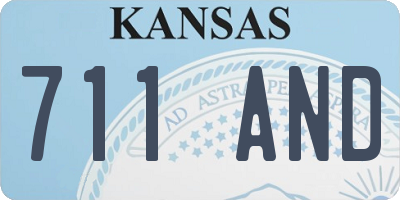 KS license plate 711AND