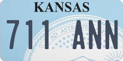 KS license plate 711ANN