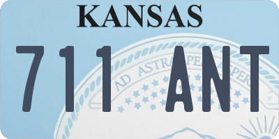 KS license plate 711ANT