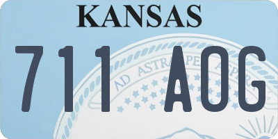 KS license plate 711AOG