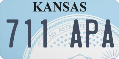 KS license plate 711APA