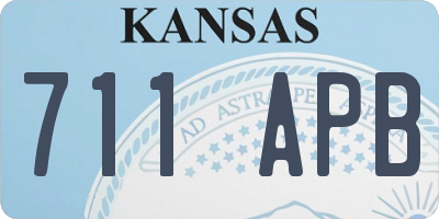 KS license plate 711APB