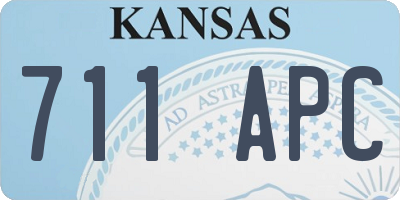 KS license plate 711APC