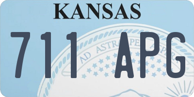 KS license plate 711APG