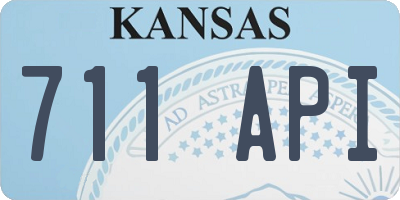 KS license plate 711API