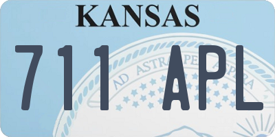 KS license plate 711APL