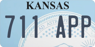 KS license plate 711APP