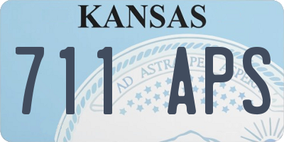 KS license plate 711APS