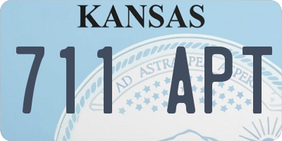 KS license plate 711APT