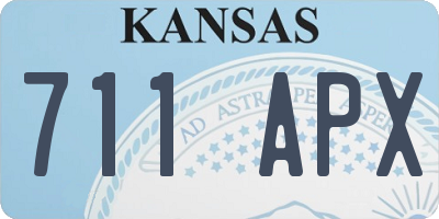 KS license plate 711APX