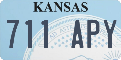 KS license plate 711APY